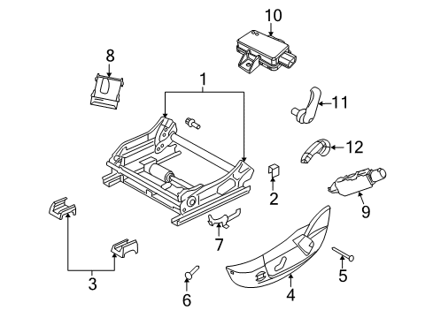 2010 Dodge Challenger Power Seats Switch-Power Seat Diagram for 56049431AE