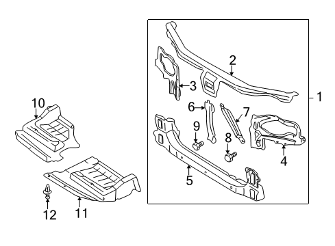 Diagram for 2002 Infiniti I35 Radiator Support 