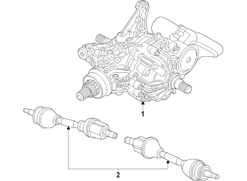 2022 Jeep Compass Rear Axle, Differential, Propeller Shaft Seal-Output Shaft Diagram for 68408734AA