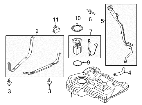 2016 Lincoln MKC Fuel Supply Fuel Pump Diagram for EJ7Z-9H307-C