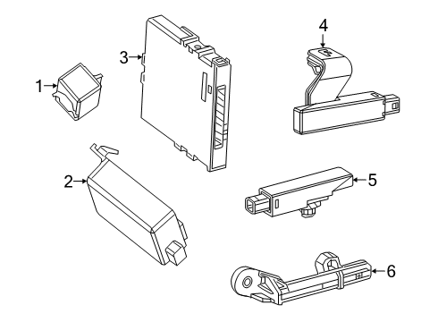 2020 Lexus ES350 Keyless Entry Components Smart Computer Assembly Diagram for 899H0-06030