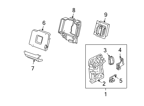 2005 Honda Civic Control Units Cover, Main Switch Diagram for 1E120-PZA-003