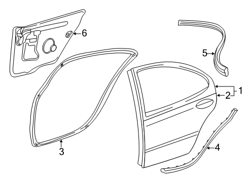 1998 Chrysler Concorde Rear Door WEATHERSTRIP-Drip Rail Secondary Diagram for 4780595AF