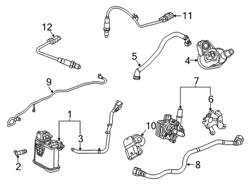 2021 Chevrolet Trailblazer Emission Components Detection Pump Diagram for 25203660