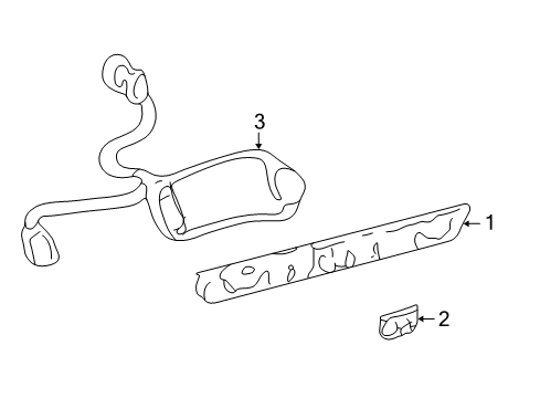 1999 GMC C3500 Tail Lamps Lamp Asm-Pick Up Box Identify Diagram for 15158949