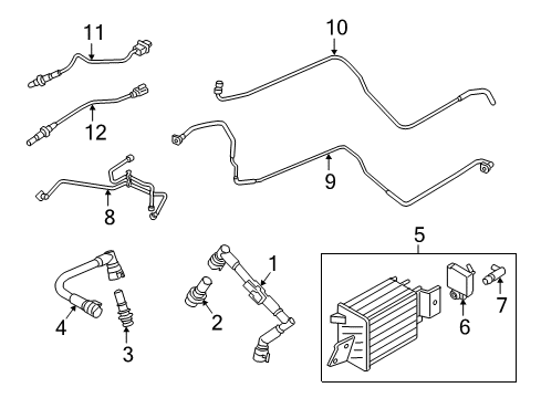 2018 Ford F-150 Emission Components Tube Diagram for JL3Z-9D289-A