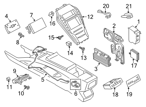 2017 Lincoln MKZ Sound System Module Diagram for HP5Z-14G371-CCA