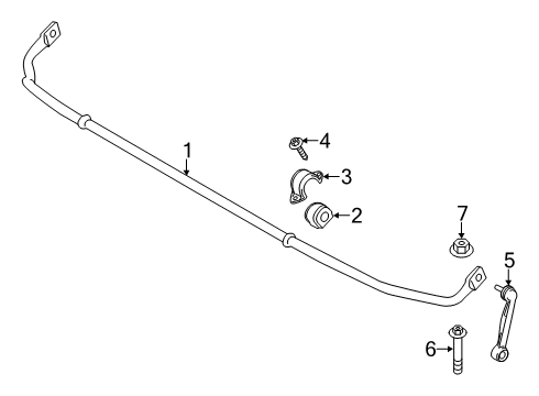 2020 BMW X4 Stabilizer Bar & Components - Rear Hex Screw With Collar Diagram for 07119906928