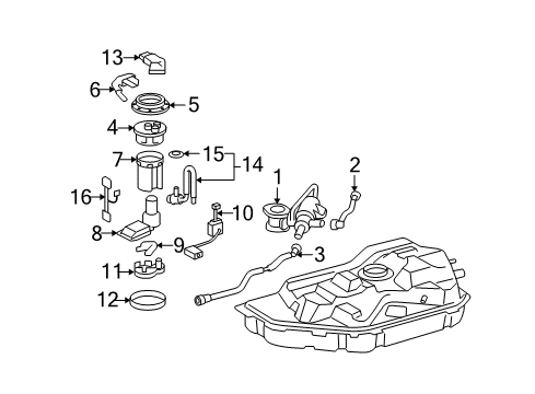 2006 Lexus RX400h Filters Plate Diagram for 77024-48020