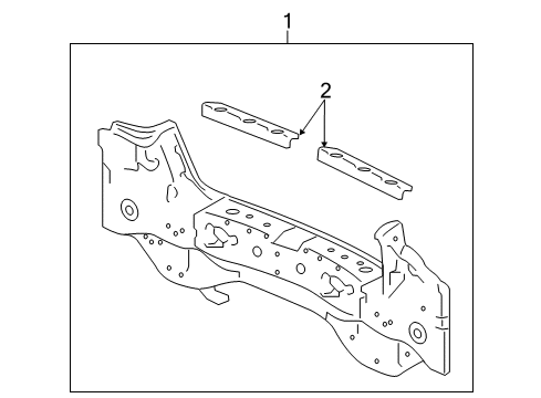 2013 Honda Crosstour Rear Body Stiffener, RR. Bumper Face Diagram for 66118-TW0-H00ZZ