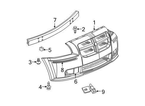 2006 Dodge Magnum Automatic Temperature Controls Molding-Front FASCIA Diagram for 5030045AA