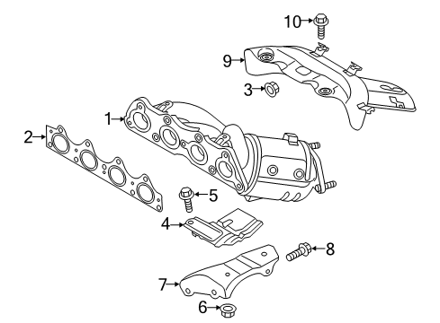 2014 Hyundai Veloster Exhaust Manifold Stay Diagram for 289612B600