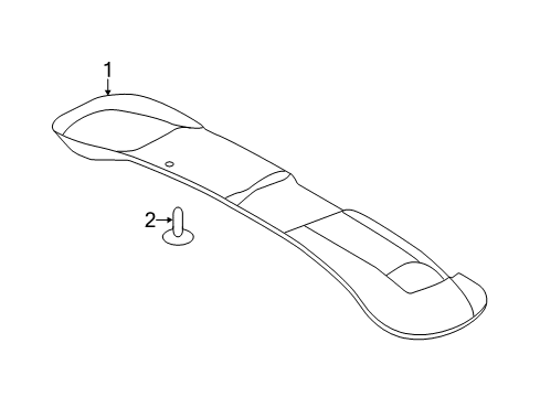 2021 Ford Mustang Interior Trim - Trunk Lid Trim Diagram for FR3Z-6345594-AA