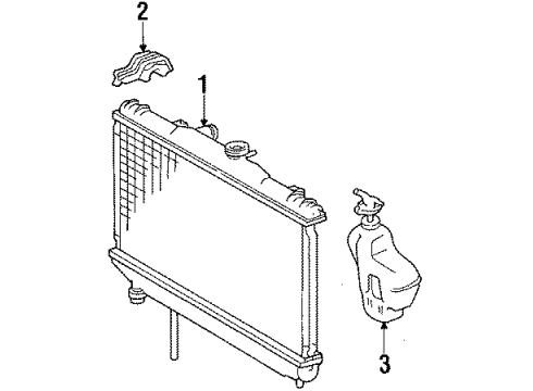 1987 Chevrolet Nova Radiator & Components Reservoir(Tank) Asm, Coolant Recovery Diagram for 94840259