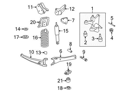 2011 Ford F-350 Super Duty Front Suspension Components, Stabilizer Bar Coil Spring Diagram for 7C3Z-5310-XC