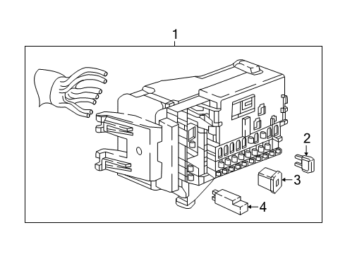 2018 Chevrolet Cruze Fuse & Relay Junction Block Diagram for 13446492