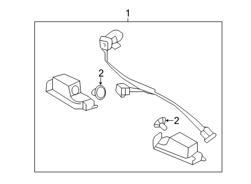 2012 Kia Rio Bulbs Lamp Assembly-License Plate Diagram for 925011W200