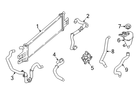 2018 Nissan Rogue Inverter Cooling Components Motor Assy-Sub, Cooling Diagram for 21580-4BC0A