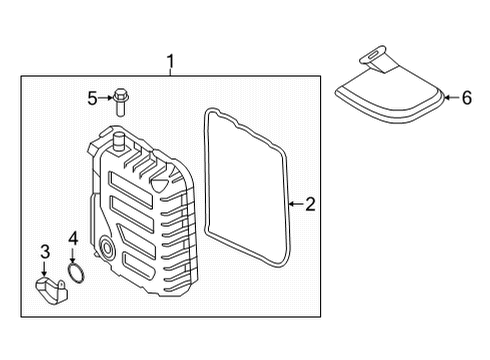 2021 Kia Sorento Automatic Transmission Valve Body Filter Assembly Diagram for 463214G300