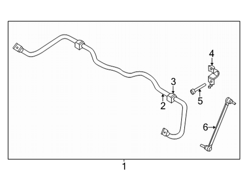 2022 Nissan Sentra Stabilizer Bar & Components - Front CLAMP-STABILIZER, RH Diagram for 54614-6LB4A