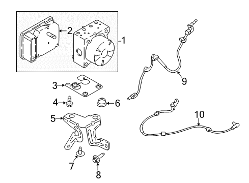 2020 Ford EcoSport ABS Components ABS Control Unit Diagram for GN1Z-2B373-L