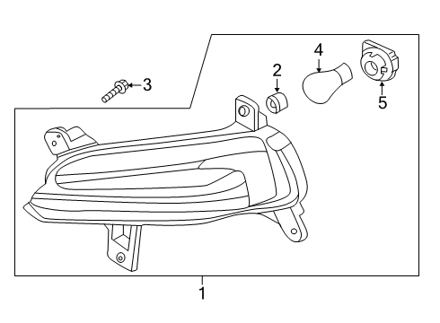 2019 Kia Forte Front Lamps - Signal Lamps Bulb Diagram for 1864421057N