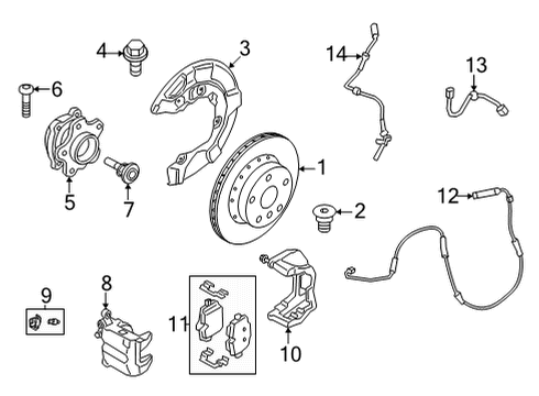 2022 BMW M240i xDrive Rear Brakes BRAKE DISC, LIGHTWEIGHT, VENT Diagram for 34206883980