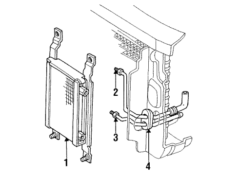 1989 Buick Regal Trans Oil Cooler Lines Transmission Oil Cooler Upper Hose Assembly Diagram for 10145007
