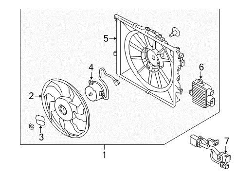 2015 Kia Forte5 Cooling System, Radiator, Water Pump, Cooling Fan Wire Assembly-Lead Diagram for 87602A7700