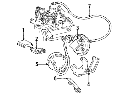 1992 GMC Typhoon Cruise Control System Module Asm-Cruise Control Diagram for 25110884