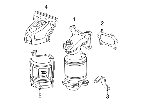 2013 Honda CR-V Exhaust Manifold Cover Comp, Prim C Diagram for 18121-R5A-A00