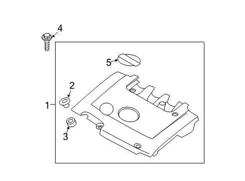 Diagram for 2010 Nissan Maxima Engine Appearance Cover 