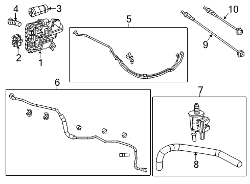 2015 Jeep Cherokee Emission Components VAPOR Diagram for 68152022AH