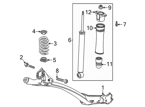 2022 Chevrolet Trailblazer Rear Suspension Axle Beam Diagram for 42768401