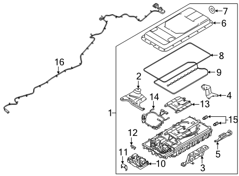 2021 Ford Explorer Battery - Chassis Electrical Center Bracket Diagram for L1MZ-10C674-C