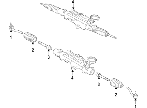 2021 INFINITI QX50 Steering Column & Wheel, Steering Gear & Linkage SOCKET KIT-TIE ROD, OUTER Diagram for D8520-5NA0B