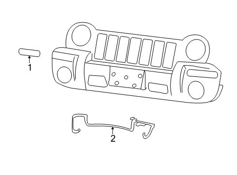 2005 Jeep Liberty Park & Side Marker Lamps Lamp-Front Combination Diagram for 55156766AE