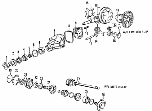 1996 BMW 840Ci Rear Axle, Axle Shafts & Joints, Differential, Drive Axles, Propeller Shaft Centre Mount Diagram for 26121226662