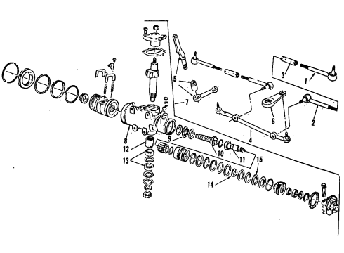 1985 Chevrolet El Camino P/S Pump & Hoses, Steering Gear & Linkage Seal Kit, Steering Gear Input Shaft Diagram for 7819794