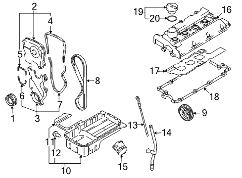 2008 Kia Sportage Filters Screw-Tapping Diagram for 22409-02500