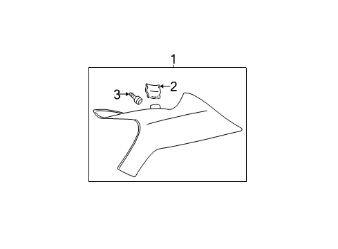 2003 Buick LeSabre Interior Trim - Quarter Panels Panel Asm-Quarter Upper Trim *Neutral Diagram for 25753791