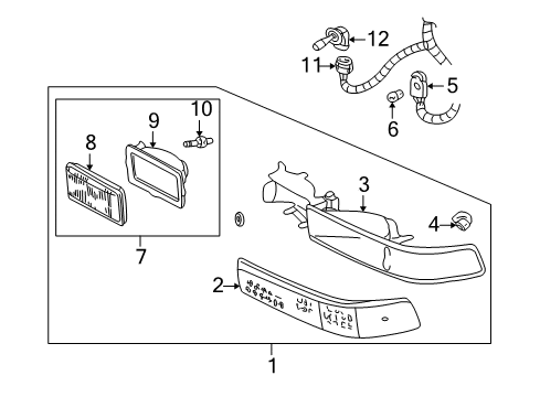 1999 Chevrolet S10 Park & Signal Lamps Lamp Asm, Front Fog Diagram for 16524710