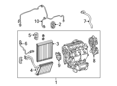 2012 Lexus RX450h Air Conditioner Hose Sub-Assy, Suction Diagram for 88704-48161