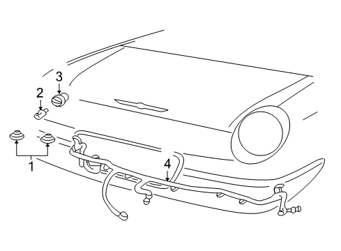 2003 Ford Thunderbird Bulbs License Lamp Diagram for F8VZ-13550-BA