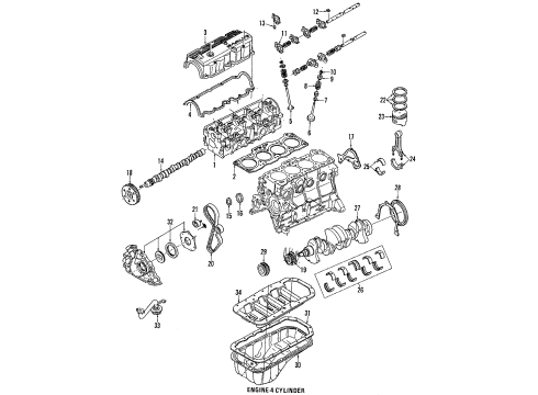 1990 Ford Probe Powertrain Control Oxygen Sensor Diagram for FOSZ-9F472-A