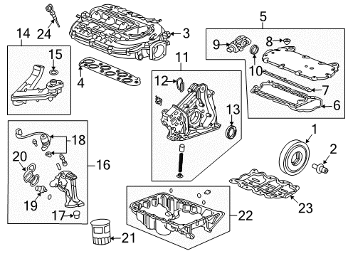 2011 Acura ZDX Filters Rubber, In. Cover Mount Diagram for 17213-P0G-A00