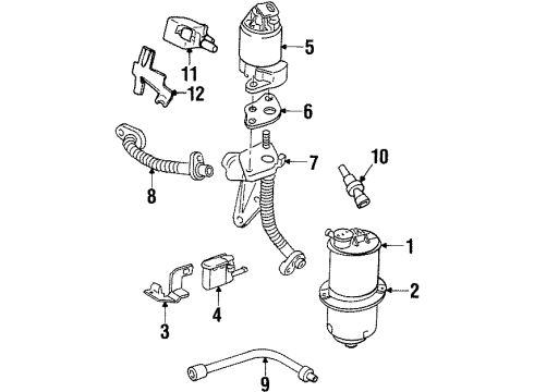 1998 Buick LeSabre Fuel Supply Bracket-Evap Emission Canister Diagram for 25625837