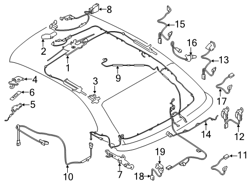 2019 BMW M4 Convertible Top Convertible Top-Control Unit Diagram for 61357456364