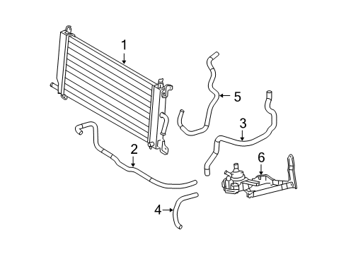 2007 Lexus RX400h Inverter Cooling Components Hose, Water Diagram for 87245-48640