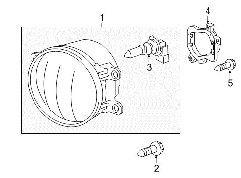 2012 Lexus IS350 Chassis Electrical - Fog Lamps Fog Lamp Diagram for 81210-0W050